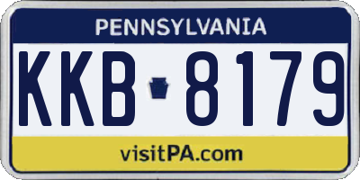 PA license plate KKB8179