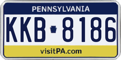 PA license plate KKB8186