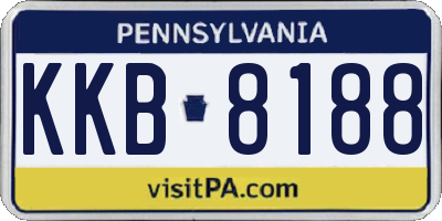 PA license plate KKB8188