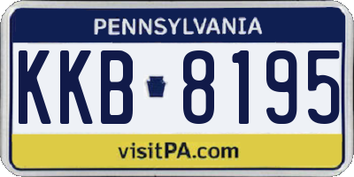 PA license plate KKB8195
