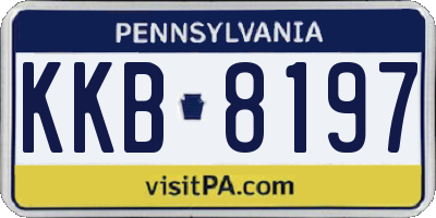 PA license plate KKB8197