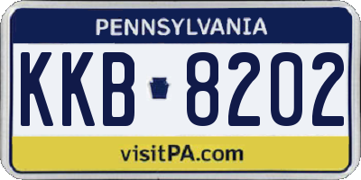 PA license plate KKB8202