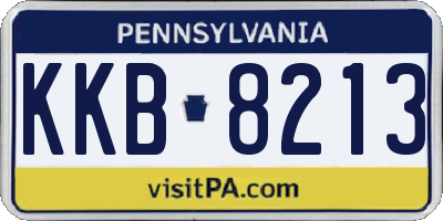PA license plate KKB8213