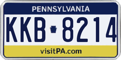 PA license plate KKB8214