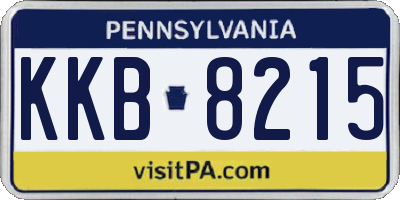 PA license plate KKB8215