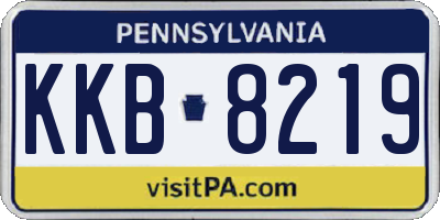 PA license plate KKB8219