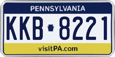 PA license plate KKB8221