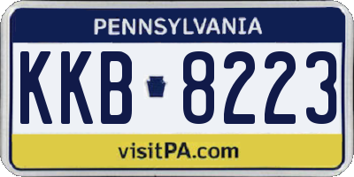 PA license plate KKB8223