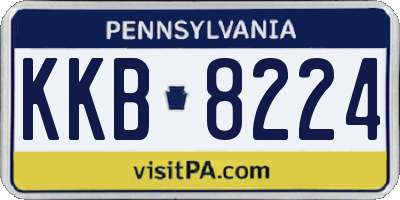 PA license plate KKB8224