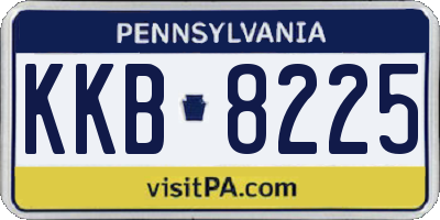 PA license plate KKB8225