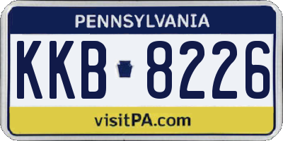 PA license plate KKB8226