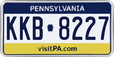 PA license plate KKB8227