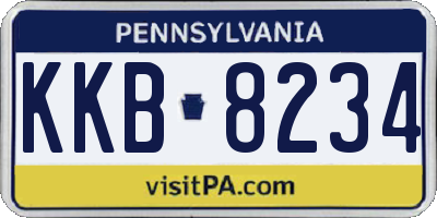 PA license plate KKB8234