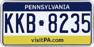 PA license plate KKB8235