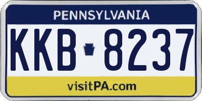 PA license plate KKB8237