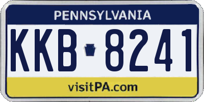 PA license plate KKB8241