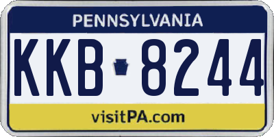 PA license plate KKB8244
