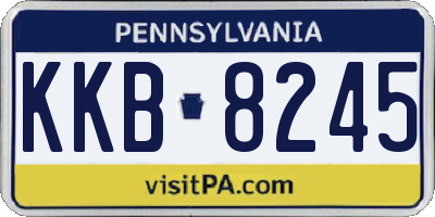 PA license plate KKB8245