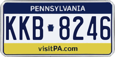 PA license plate KKB8246