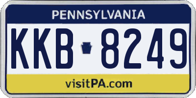 PA license plate KKB8249