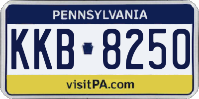 PA license plate KKB8250