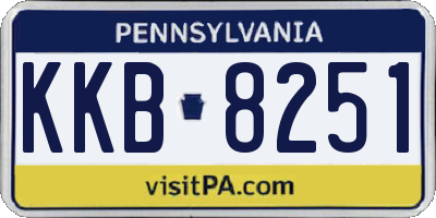 PA license plate KKB8251