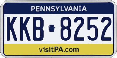 PA license plate KKB8252