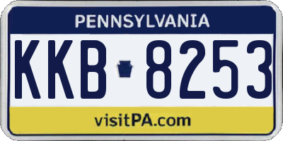 PA license plate KKB8253