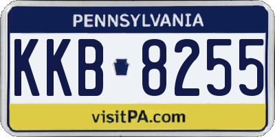 PA license plate KKB8255