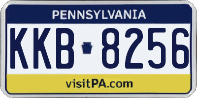 PA license plate KKB8256