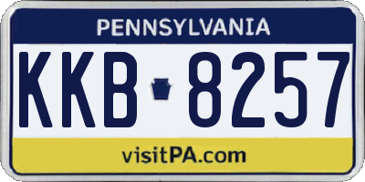 PA license plate KKB8257