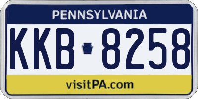 PA license plate KKB8258