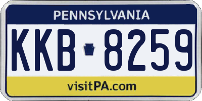 PA license plate KKB8259