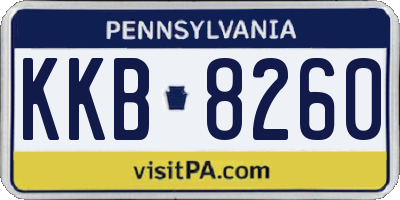 PA license plate KKB8260
