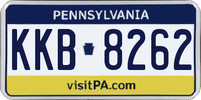 PA license plate KKB8262