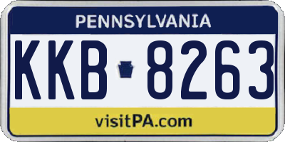 PA license plate KKB8263