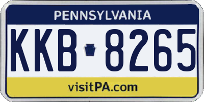PA license plate KKB8265