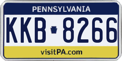 PA license plate KKB8266