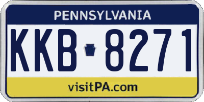 PA license plate KKB8271