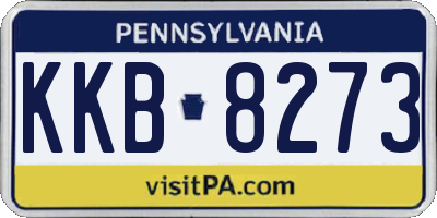 PA license plate KKB8273