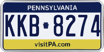 PA license plate KKB8274