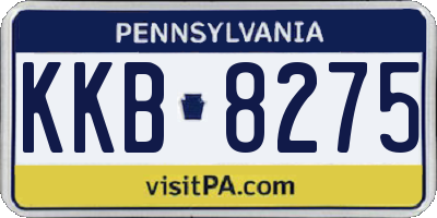 PA license plate KKB8275