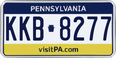 PA license plate KKB8277