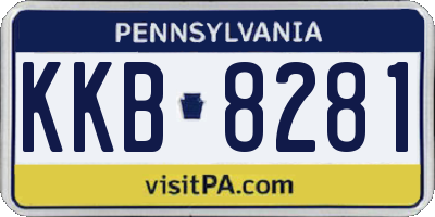 PA license plate KKB8281