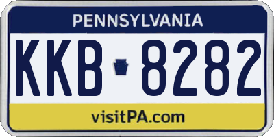 PA license plate KKB8282