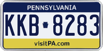PA license plate KKB8283