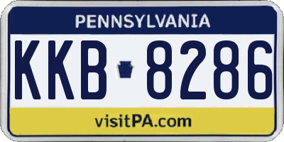 PA license plate KKB8286