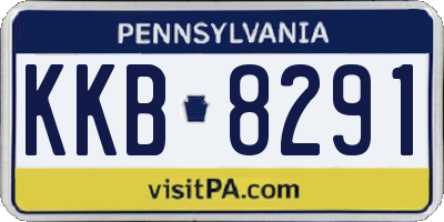 PA license plate KKB8291