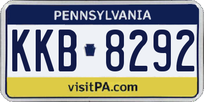 PA license plate KKB8292