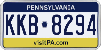 PA license plate KKB8294